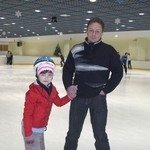 я с папой на коньках